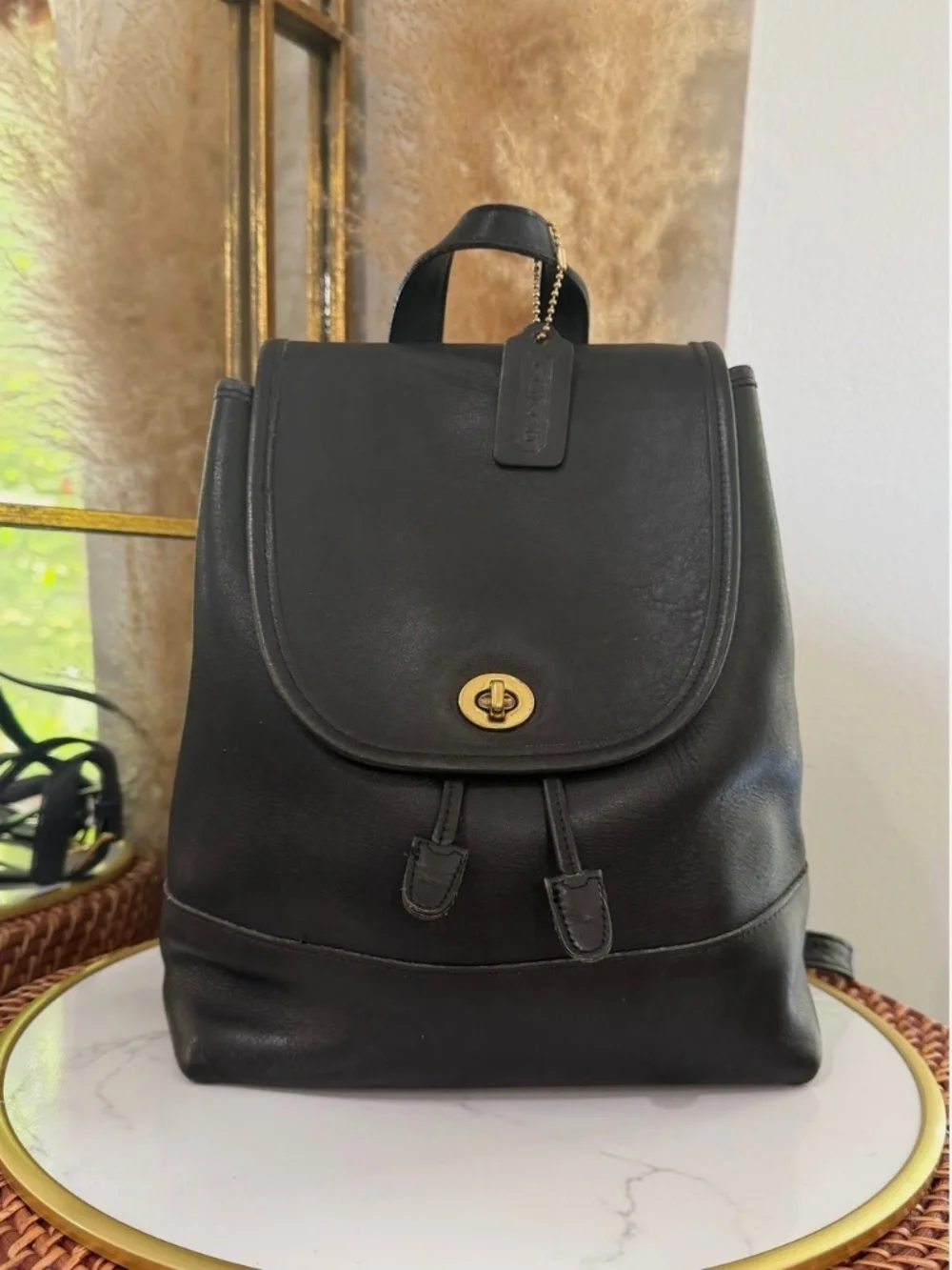 Coach 9791 Black LeatherLarge Daypack Backpack Vintage Bag Made In The USA